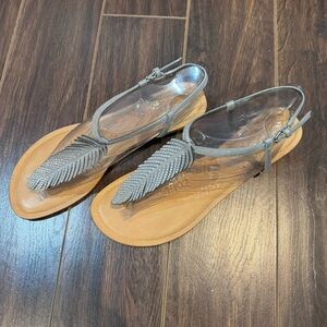 Fun banana lead pewter sandals!